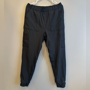 Eddie Bauer Black Fleece-Lined Cargo Jogger Pants